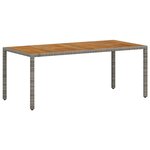 Ensemble de Salle à Manger de Jardin vidaXL 9 Pièces Gris Rattan Poly