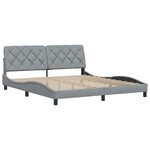 vidaXL Cadre de lit sans matelas gris clair 180x200 cm tissu