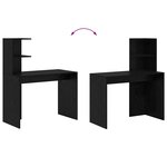 vidaXL Bureau Chêne noir 102 x 50 x 124 cm Bois d'ingénierie