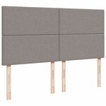 vidaXL Sommier à lattes de lit avec matelas Taupe 200x200 cm Tissu