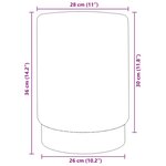 vidaXL Tabouret Violet et doré Velours 28 x 36 cm