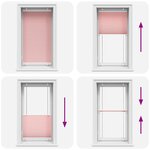 vidaXL Store plissé rose 70x150 cm largeur du tissu 69 4 cm polyester