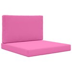 vidaXL Coussin de canapé d'extérieur 2 Pièces Rose Polyester
