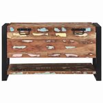 vidaXL Boîte de Rangement Multicolore Bois massif de récupération