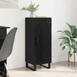 vidaXL Buffet Chêne noir 34 5 x 34 x 90 cm Bois d'ingénierie et fer