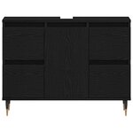 vidaXL Meuble de Lavabo de Salle de Bain Chêne noir 80 x 33 x 60 cm