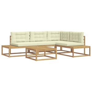 vidaXL Ensemble de canapés d'extérieur 5 pc Blanc Polyester