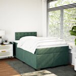 vidaXL Sommier à lattes de lit avec matelas vert foncé 120x190 cm