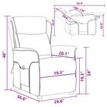 vidaXL Chaise de massage en tissu noir