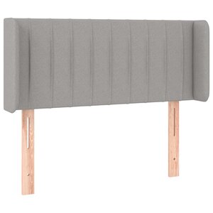 vidaXL Tête de lit avec oreilles Gris clair 103x16x78/88 cm Tissu