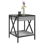 vidaXL Table basse avec LED Infinity sonoma gris 40x40x49 cm