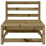 vidaXL Canapé de jardin et repose-pieds 2 places bois de pin imprégné