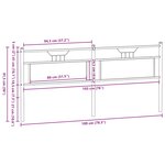 vidaXL Tête de lit chêne sonoma 193 cm bois d'ingénierie et acier