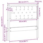 vidaXL Tête de lit Autre Marron et gris clair 75 cm Bois massif en pin