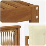 vidaXL Ensemble de canapés d'extérieur 5 pc Naturel et Crème