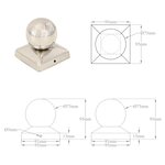 vidaXL Bouchons de poteau 6 Pièces Globe final Acier inoxydable 91x91 mm