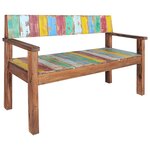 vidaXL Banc 115 cm Bois de récupération massif