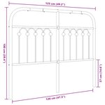 vidaXL Tête de lit métal blanc 120 cm
