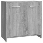 vidaXL Ensemble de meubles de salle de bain 4 Pièces Sonoma gris