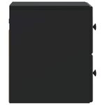 vidaXL Cabinet de chevet mural 2 Pièces Noir 34 5 x 33 x 40 cm