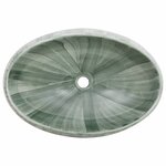 vidaXL Vasque à poser vert ovale 59x40x15 cm céramique