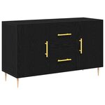 vidaXL Buffet Chêne noir 100 x 36 x 60 cm Bois d'ingénierie