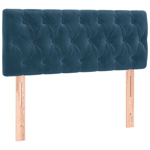 vidaXL Tête de lit Bleu foncé 100x7x78/88 cm Velours
