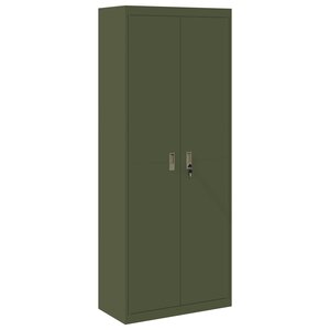 vidaXL Armoire de rangement 2 Pièces Vert olive 80 x 40 x 200 cm Acier