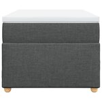 vidaXL Sommier à lattes de lit avec matelas Gris foncé 90x200 cm Tissu