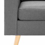 vidaXL Canapé à 2 places Gris clair Tissu