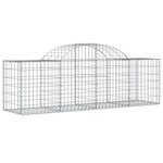 vidaXL Paniers à gabions arqués 50 Pièces 200x50x60/80 cm fer galvanisé
