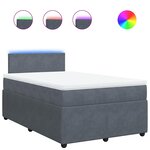 vidaXL Sommier à lattes de lit et matelas Gris foncé 120x200cm Velours