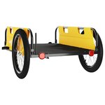 vidaXL Remorque de vélo jaune tissu oxford et fer