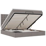 VidaXL Cadre de lit ottoman avec matelas taupe 160x200 cm tissu