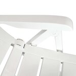 vidaXL Ensemble à manger de jardin 3 Pièces Blanc Polypropylène