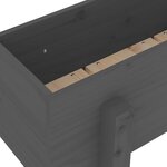 vidaXL Jardinière gris 62x30x38 cm bois massif de pin