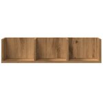 vidaXL Étagère murale à CD chêne artisanal 75x18x18 cm bois ingénierie
