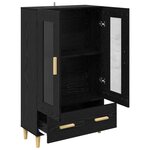vidaXL Haut Armoire Chêne noir 70 x 31 x 115 cm Bois d'ingénierie