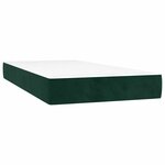 vidaXL Sommier à lattes de lit avec matelas LED Vert foncé 200x200 cm