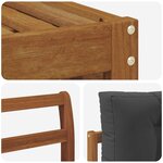 vidaXL Ensemble de canapés d'extérieur 7 pc Naturel et Anthracite