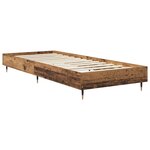 vidaXL Cadre de lit Bois ancien 80 x 200 cm Bois d'ingénierie
