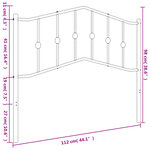 vidaXL Tête de lit métal blanc 100 cm
