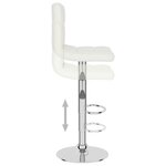 vidaXL Tabouret de bar Blanc Similicuir