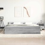 vidaXL Cadre de lit sans matelas sonoma gris 160x200 cm