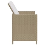 vidaXL Chaises de jardin avec tabourets lot de 2 Résine tressée Beige