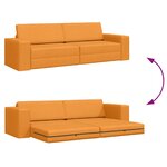 vidaXL Canapé-lit Jaune foncé 245 x 78 x 77 cm tissu