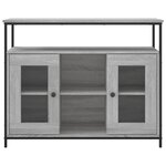 vidaXL Buffet sonoma gris 100x35x80 cm bois d'ingénierie