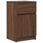 vidaXL Tables de chevet 2 Pièces chêne marron 39x35x65 cm bois ingénierie