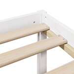 vidaXL Lit bibliothèque sans matelas blanc 200x200 cm bois pin massif