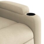 vidaXL Fauteuil de massage inclinable Crème Tissu